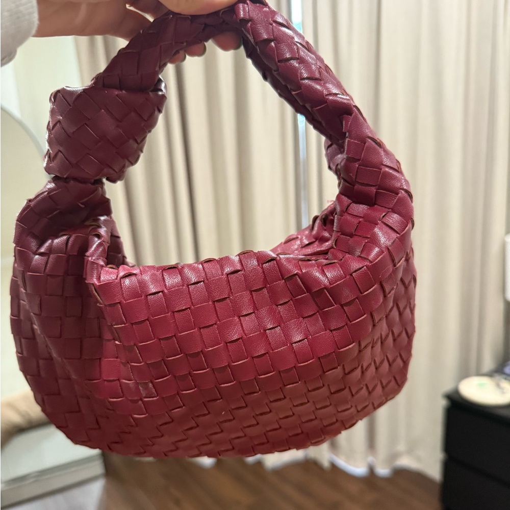 Woven Burgandy/Red Handbag